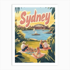 Aihrgdesign A Retro Travel Poster For Sydney 2 Art Print