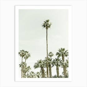Vintage Palm Trees At The Beach Art Print