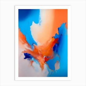 Abstract Painting Aqua Citrus II Art Print