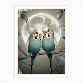 Couple Of Parakeets Art Print