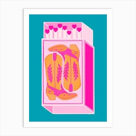 Cowgirl Boots Matchbox 1 Art Print