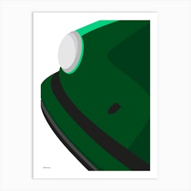 Green Porsche 911 Headlight Art Print