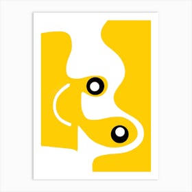 Happy Yellow Snail Art Print