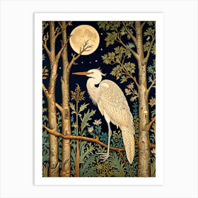 William Morris Heron In The Woods 3 Art Print