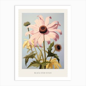 Floral Illustration Black Eyed Susan 1 Poster Art Print