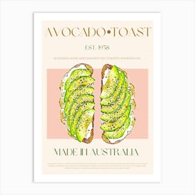Avocado Toast Mid Century Art Print