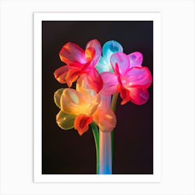 Bright Inflatable Flowers Orchid 4 Art Print