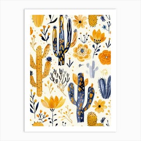 Cactus Pattern 4 Art Print