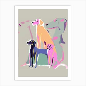 Dogs Matisse Style Art Print