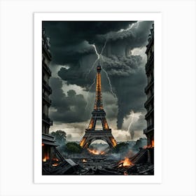 Eiffel Tower In Paris Art Print