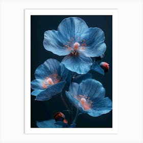 Blue Flowers Art Print