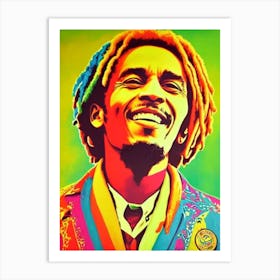 Bob Marley & The Wailers Colourful Pop Art Art Print