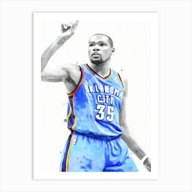 Kevin Durant Oklahoma City Thunder Art Print