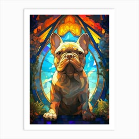 French Bulldog In Stained Glass 1 Art Print