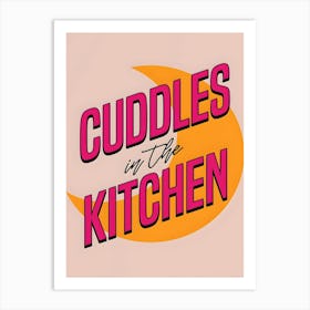 Cuddles In The Kitchen Living Room Art Print