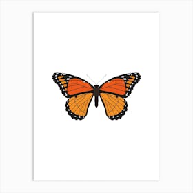 Orange Monarch Butterfly Art Print