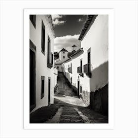 Ronda, Spain, Black And White Analogue Photography 1 Art Print