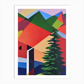 Fir Tree Cubist Art Print