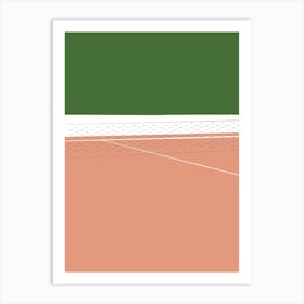 Tennis Court Print Art Print