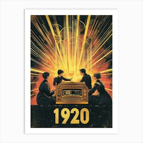 Aihrgdesign A Vintage Poster Celebrating The Rise Of Radio Br 92a6b730 4fc8 44fb A470 3a908bdd219f 3 Art Print