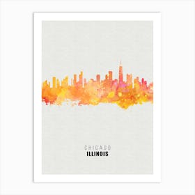 Chicago Illinois City watercolor Art Print