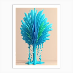 Blue Tree Art Print