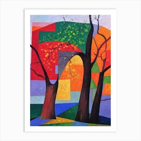 Linden Tree Cubist Art Print
