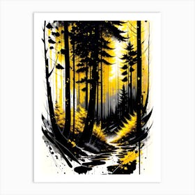 Yellow Forest Art Print