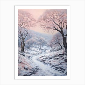 Dreamy Winter Painting Exmoor National Park England 1 Art Print