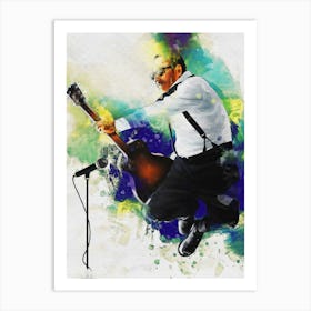 Smudge Of Mike Ness Jump Live Concert Art Print