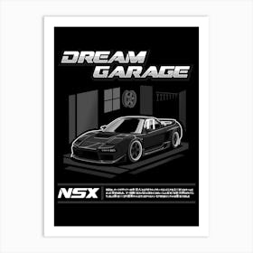 Honda NSX Black Art Print