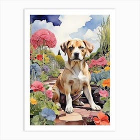 Garden Dog Art Print