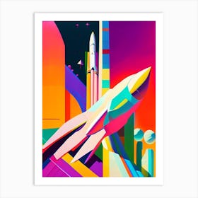 Space Shuttle Abstract Modern Pop Space Art Print
