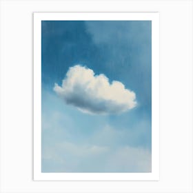 Cloud Wall Art Painting Blue Shades Sky Print Art Print