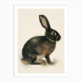 American Sable Rabbit Nursery Illustration 1 Art Print