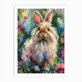 English Angora Rabbit Painting 4 Art Print
