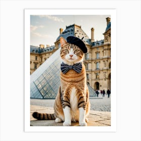 Furry Tourist: Exploring the World One Selfie at a Time Cat In Paris Art Print