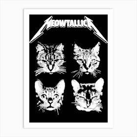 Metallica Cats Art Print