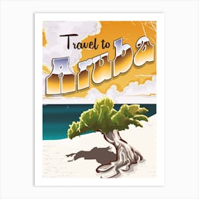 Travel To Aruba Art Print