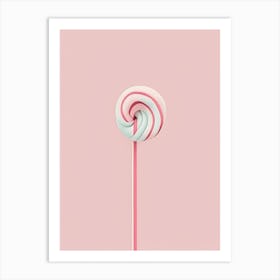 Candy Cane Lollipop Candy Sweetie Simplicity Flower Art Print