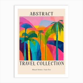 Abstract Travel Collection Poster Manuel Antonio Costa Rica 2 Art Print