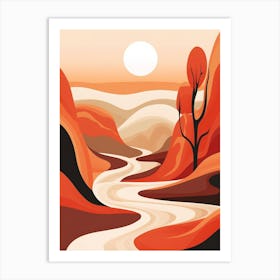 Desert Abstract Minimalist 9 Art Print