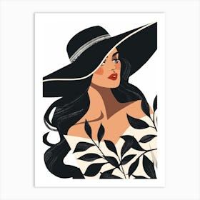 Woman In A Hat 88 Art Print