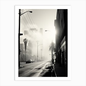 Los Angeles, Black And White Analogue Photograph 4 Art Print