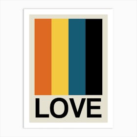 Retro Stripe Love Sundaze Art Print