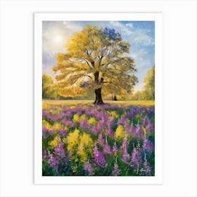 Tree In The Meadow 4 Art Print