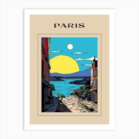 Minimal Design Style Of Paris, France 3 Poster Art Print