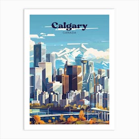 Calgary Canada Cityscape Travel Art Art Print