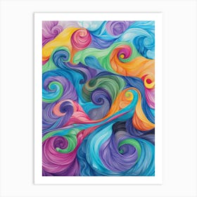 Colorful Swirls Art Print