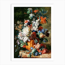 Bouquet of Flowers in an Urn Art Print Art Print